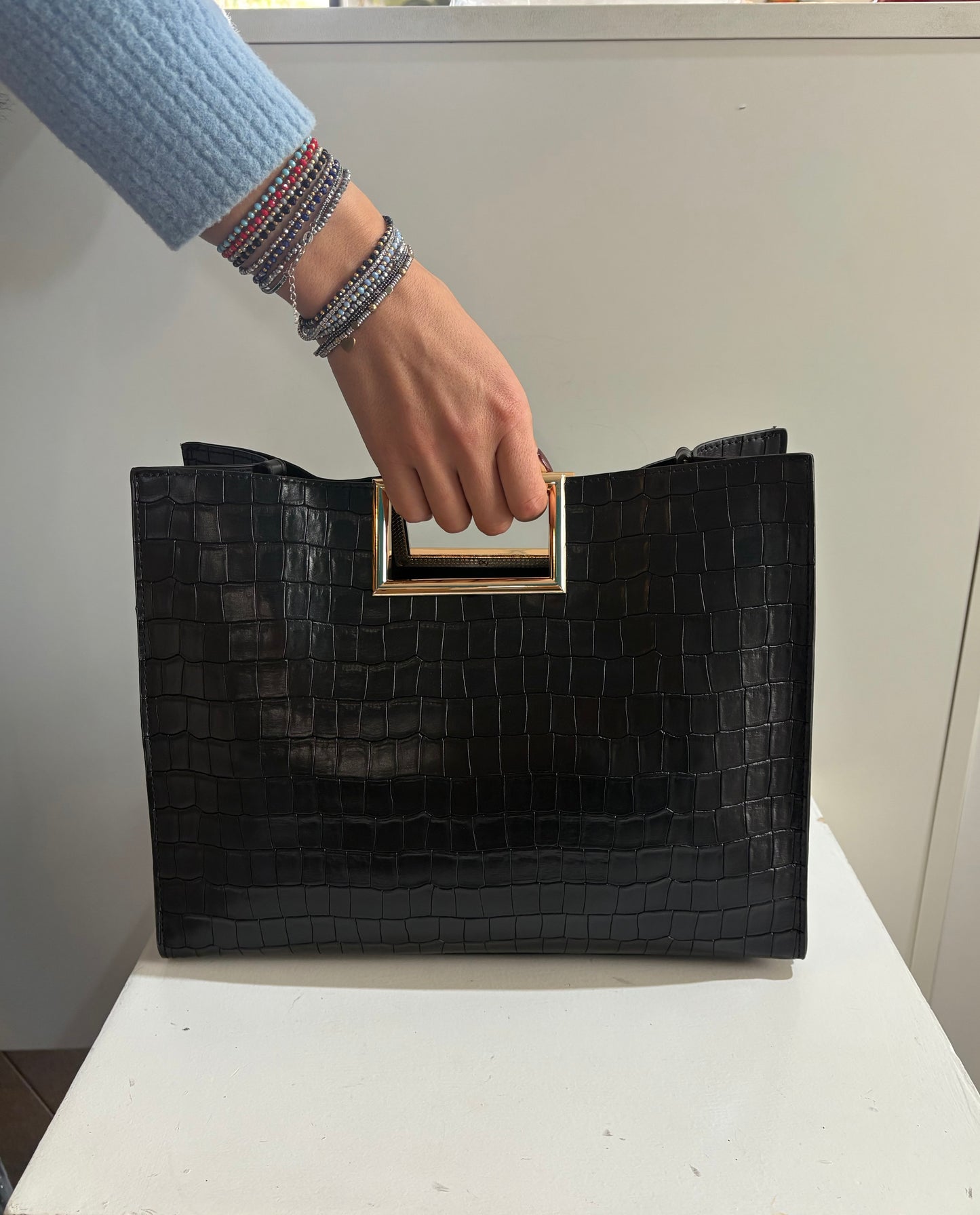 Borsa in ecopelle con tracolla