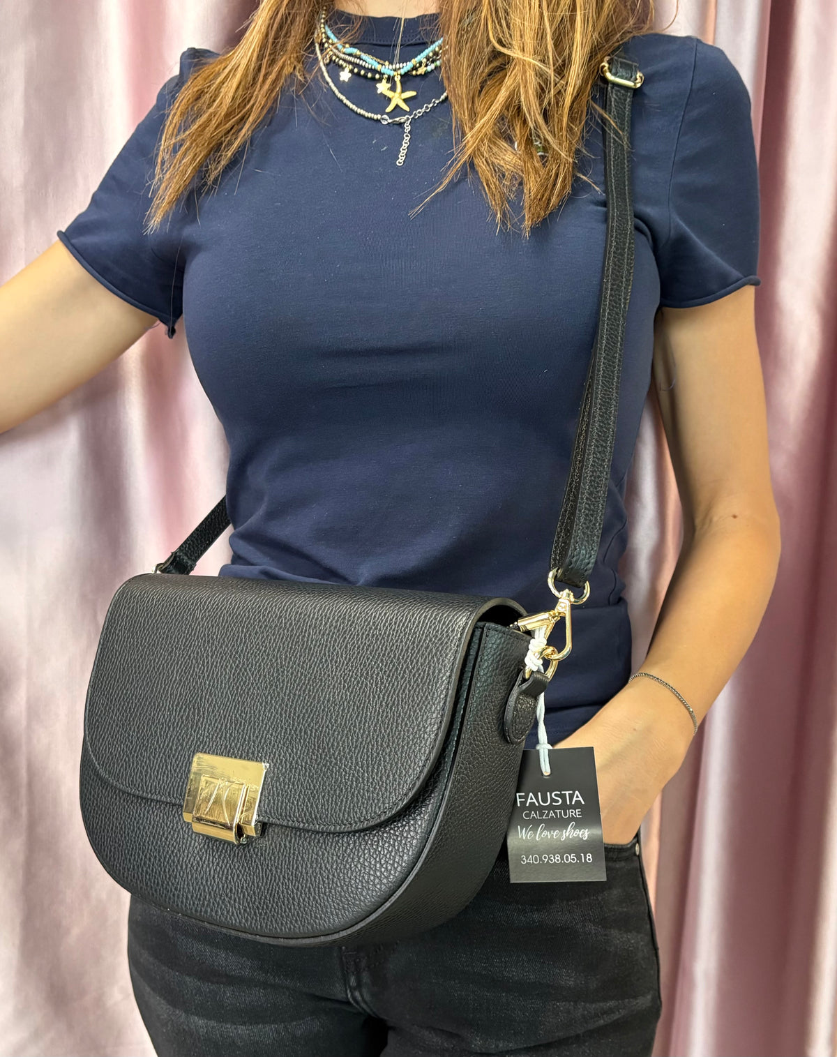 Borsa Mezza luna in Pelle