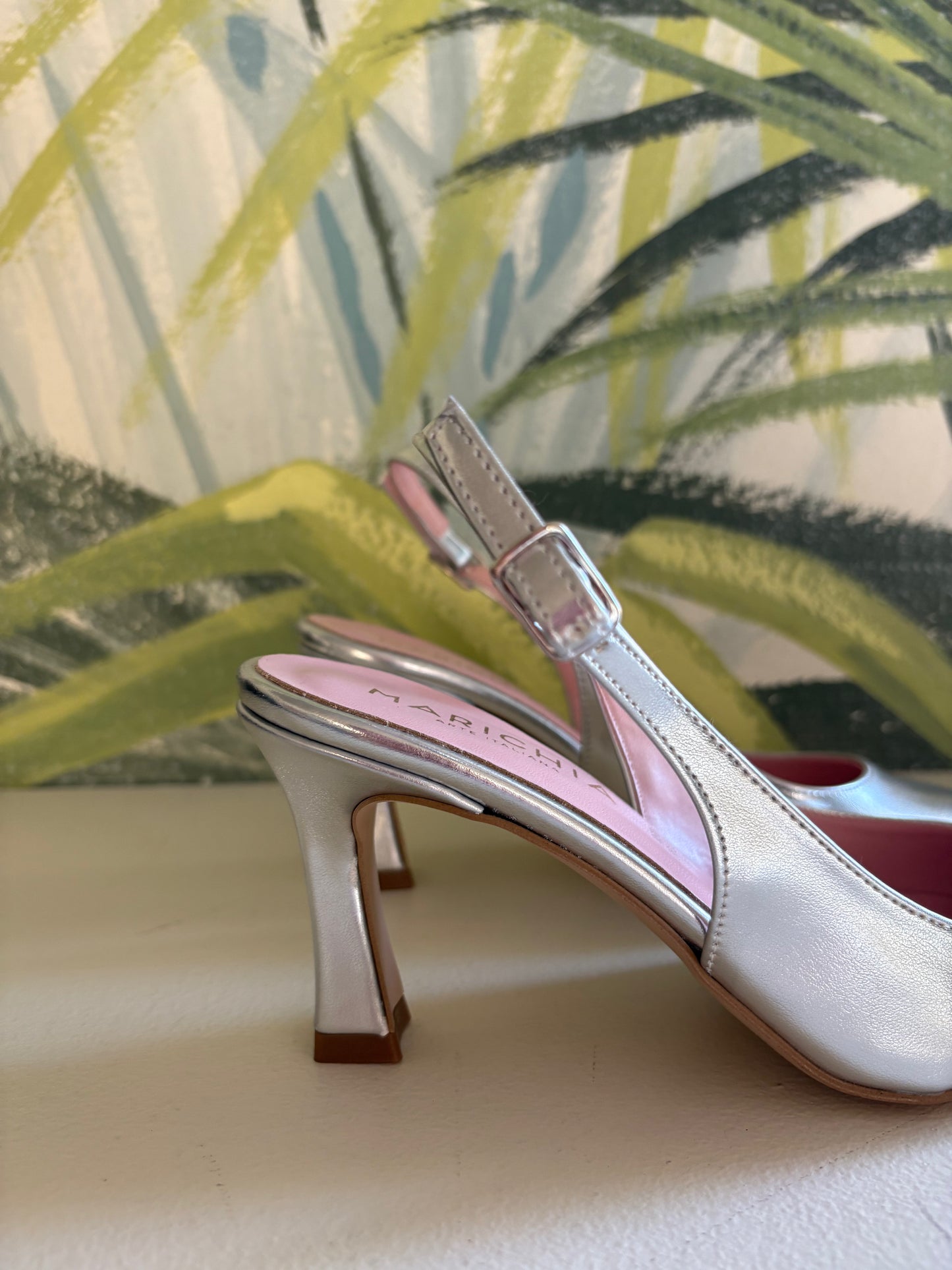 Slingback argento