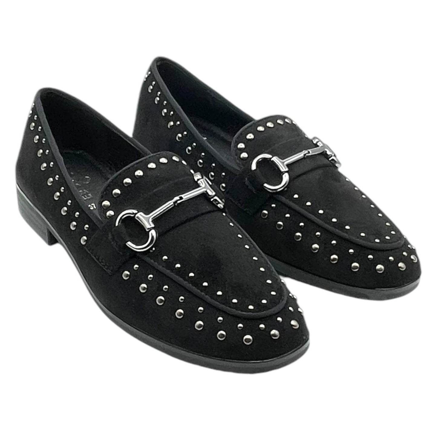 Mocassino nero camoscio