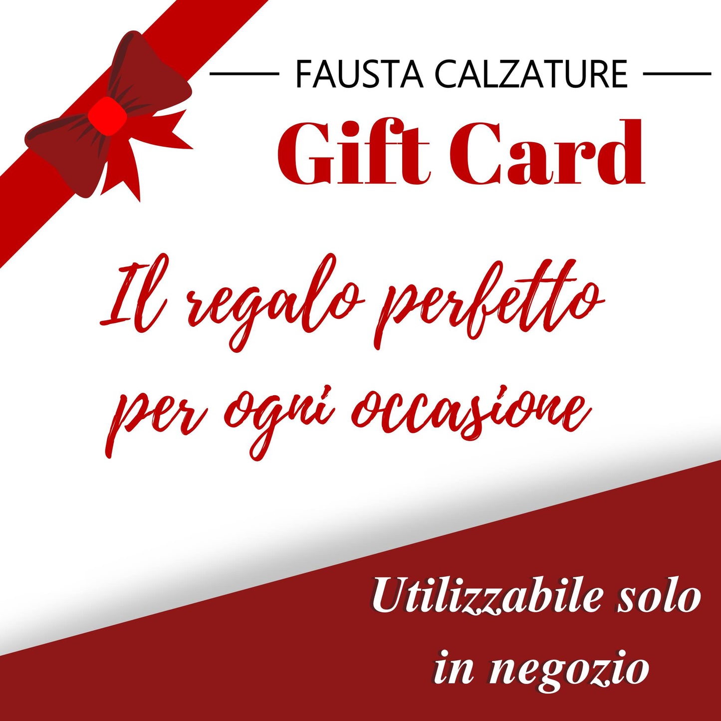 Gift Card Usabile solo in NEGOZIO