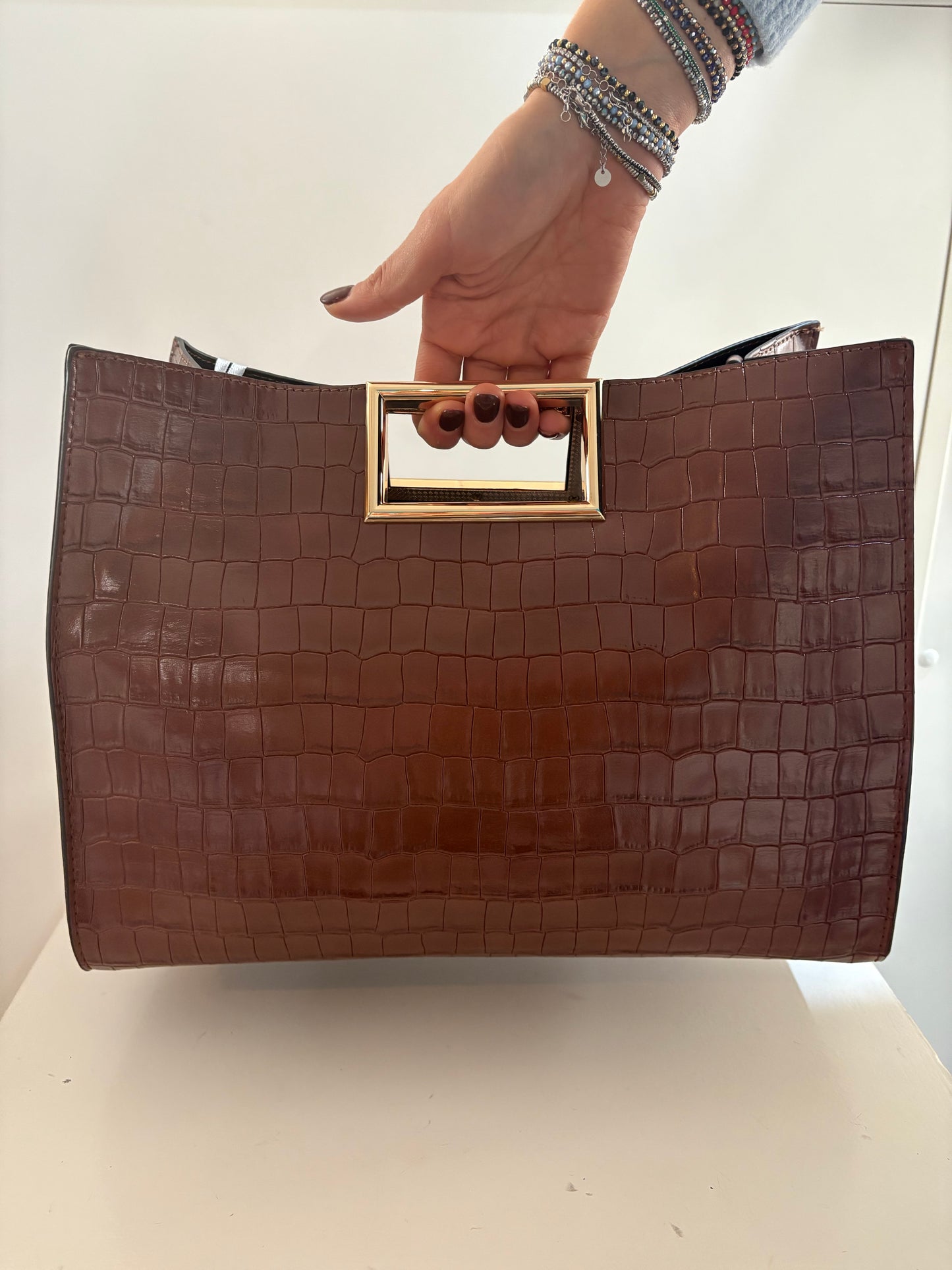 Borsa in ecopelle con tracolla