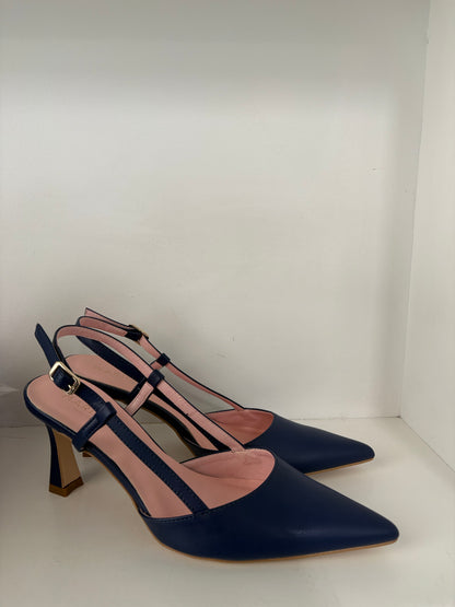 Slingback blu