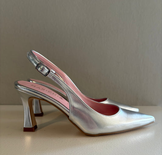 Slingback argento