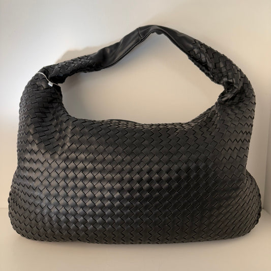 Borsa intrecciata nera