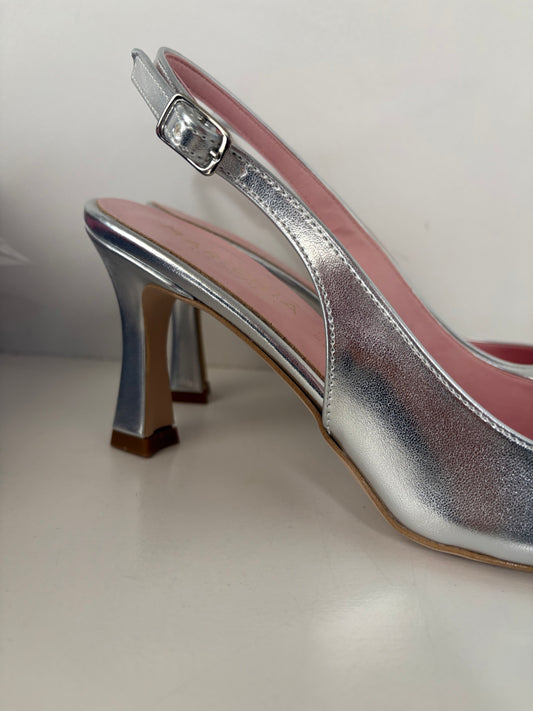 Slingback argento