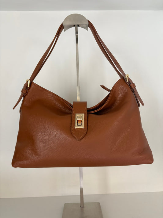 Borsa in pelle colore cuoio