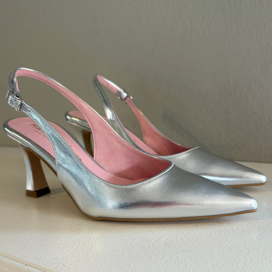 Slingback argento