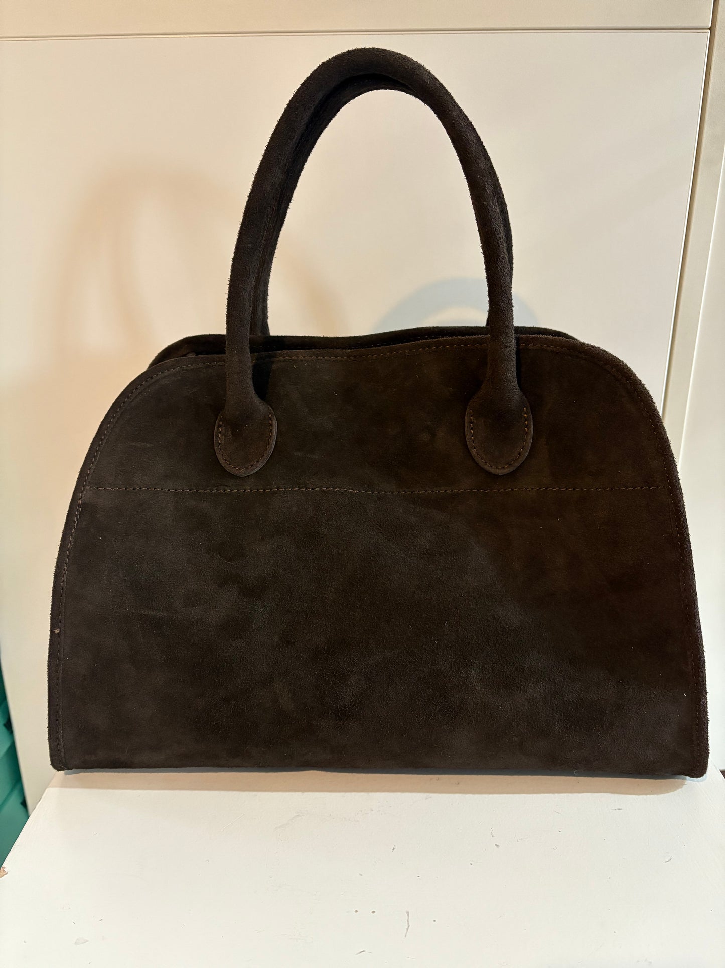 Borsa in camoscio e pelle