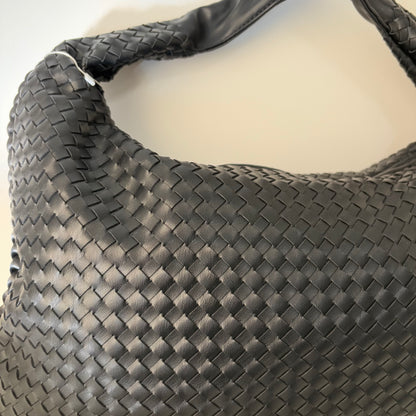 Borsa intrecciata nera