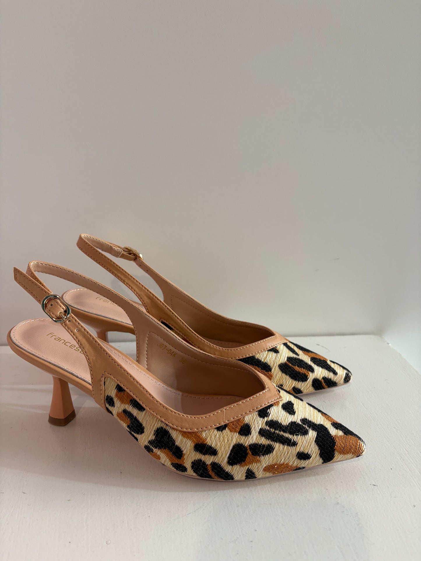 Slingback leopardato