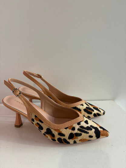 Slingback leopardato