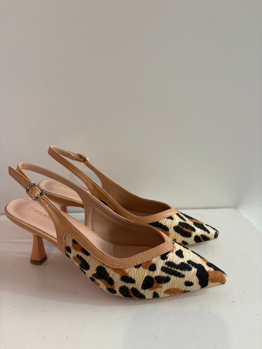 Slingback leopardato
