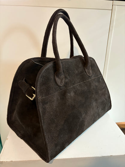 Borsa in camoscio e pelle