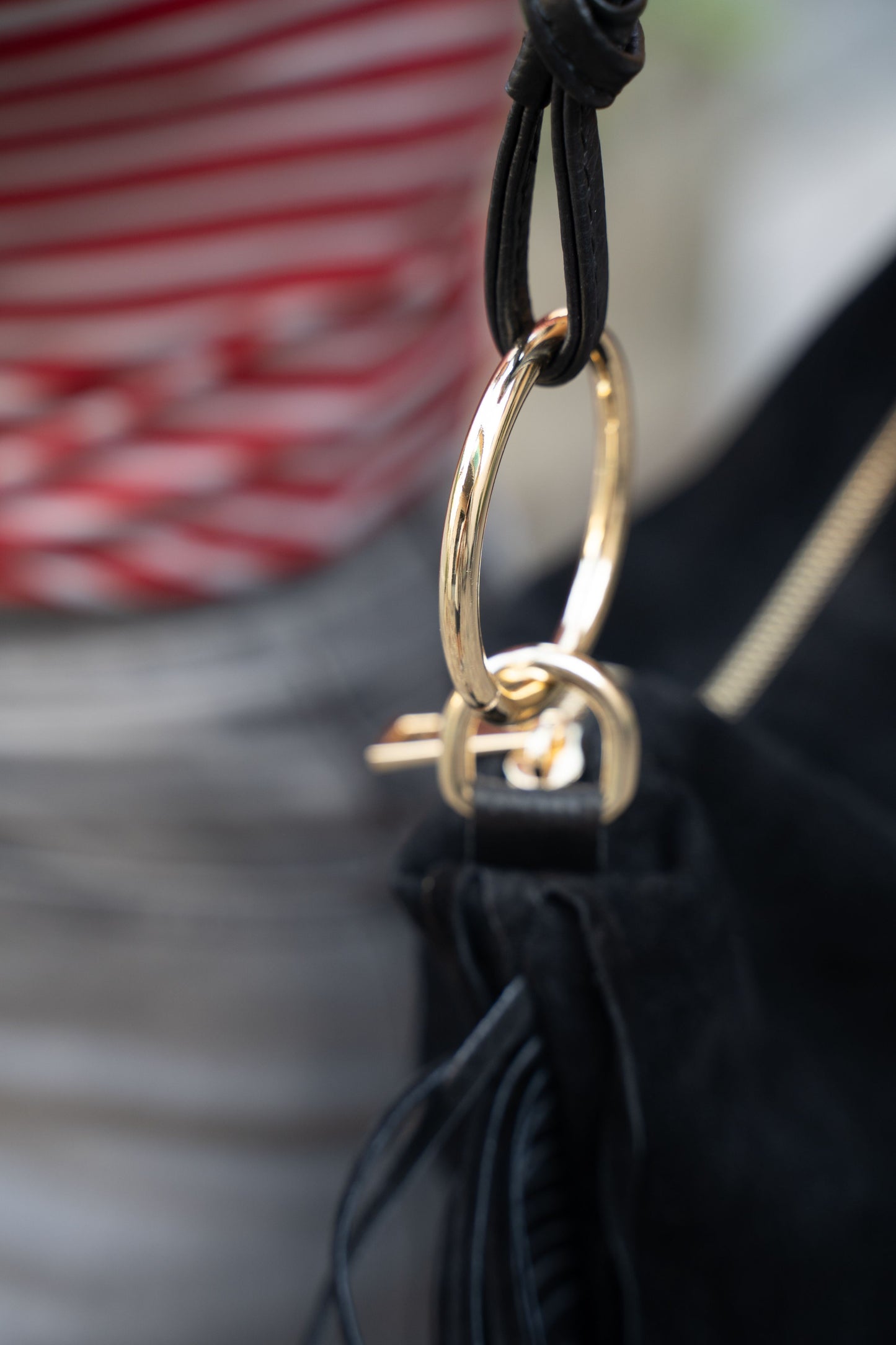 Borsa in camoscio e pelle