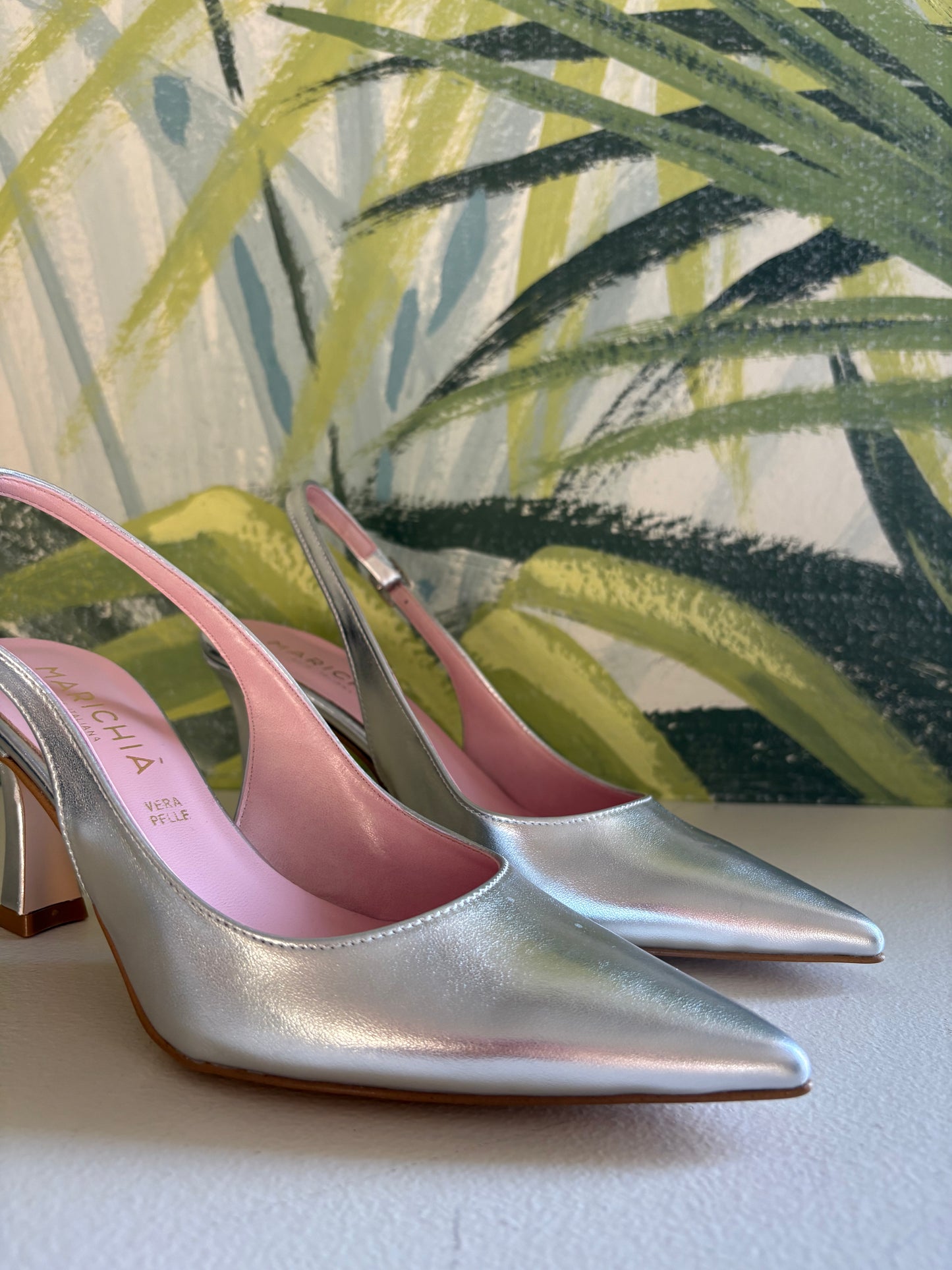 Slingback argento