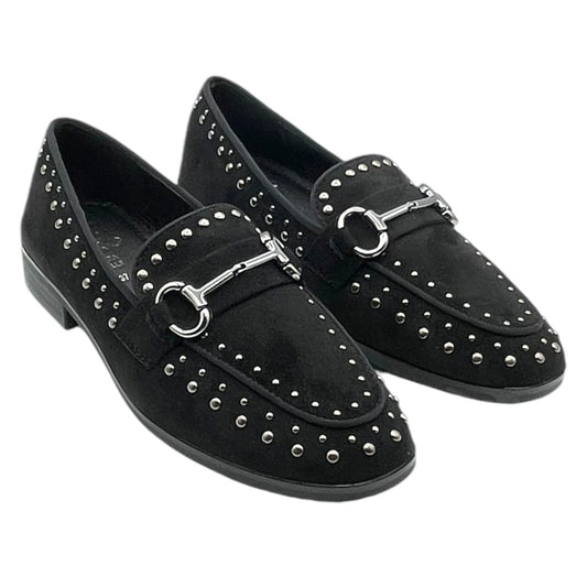 Mocassino nero camoscio