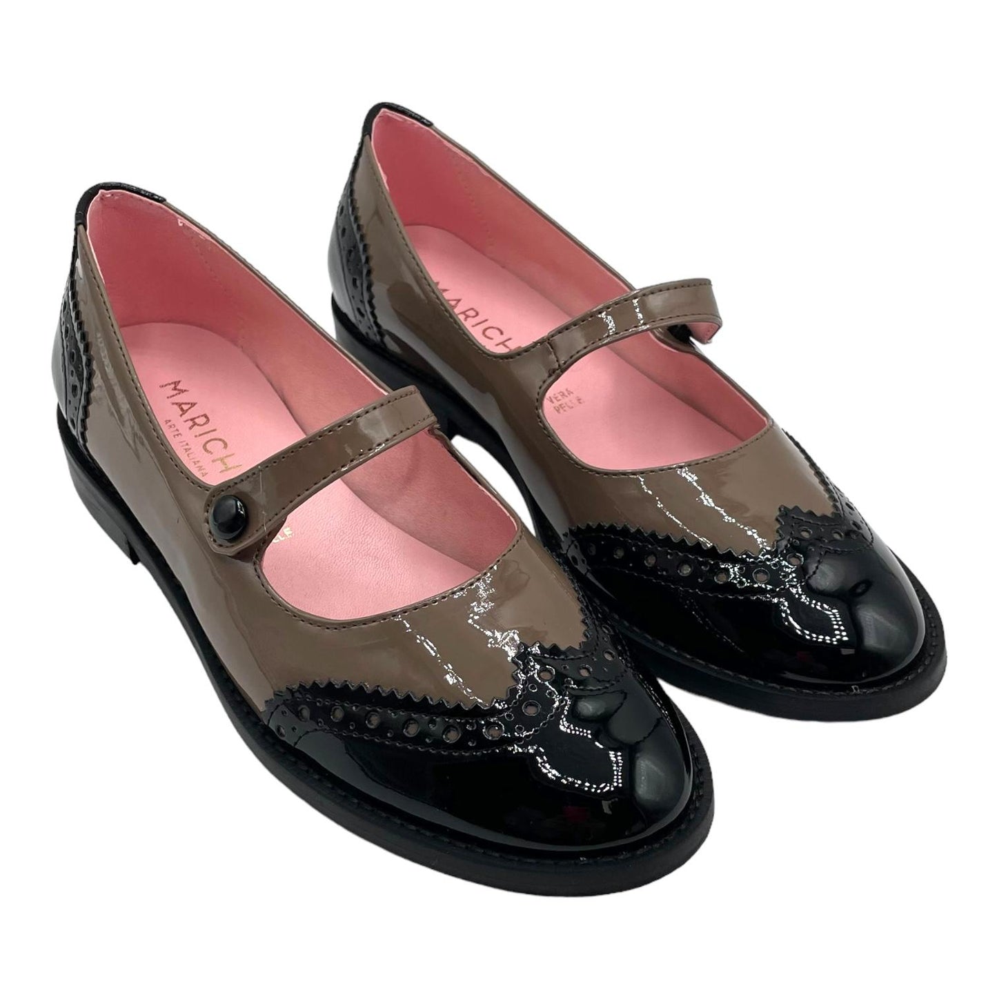 Scarpa in pelle e vernice